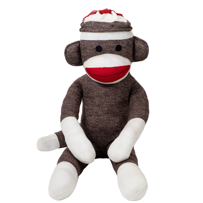 Schylling Jumbo Plush Sock Monkey 45" - Giant Classic Sock Monkey Stuffed Animal