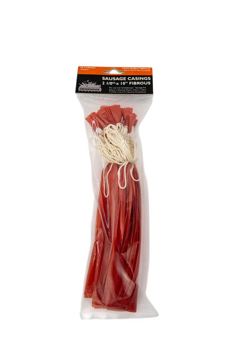Smokehouse 52mm Hard Protein Sausage Casings - 18 Pack 10 Inch, Made in Germany