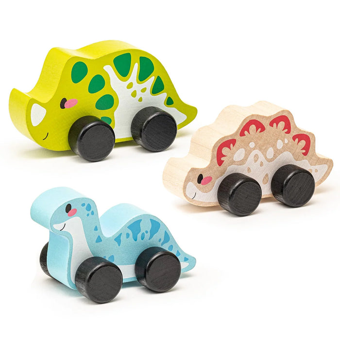 Cubika Wooden Joyful Dinos Toy Set - Eco-Friendly Dinosaur Play Set for Imaginative Play