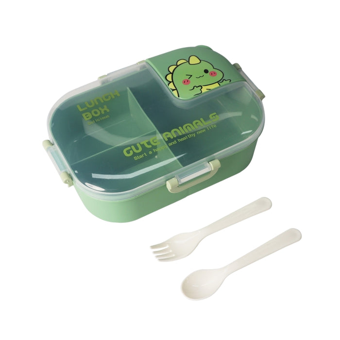 Dinosaur Lunch Box with Spoon and Fork