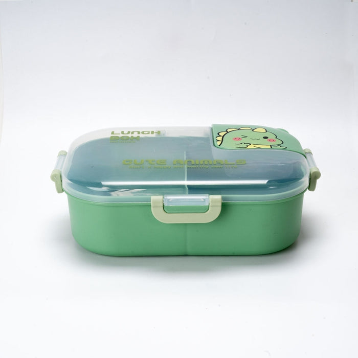 Dinosaur Lunch Box with Spoon and Fork