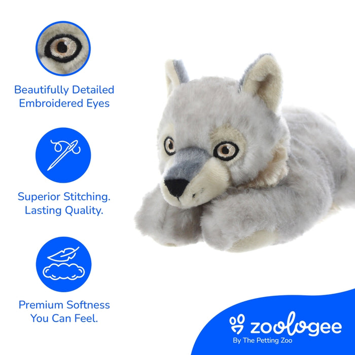 Earth Keeperz Grey Wolf 10" Recycled Plush