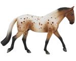 Appaloosa Sport Horse: the Irish Draft mold becomes an Appaloosa Sport Horse with this bay roan Appy coat.  His splatter spots insure that every one has a unique pattern, just like real Appys.