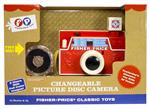 The iconic Changeable Disk Camera, originally introduced in 1968, is back for a new generation of children to enjoy. This adorable camera features interhangeable picture disks 